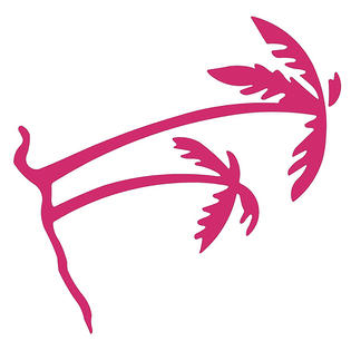 Sodial 2x Palm Trees Tropical Beach Decal 4inch Blue J5q7