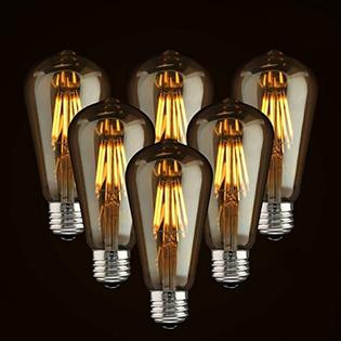 Asoko Led Dimmable Vintage Edison Led Bulbs 6w Antique Style Light Bulbs 2300k Warm