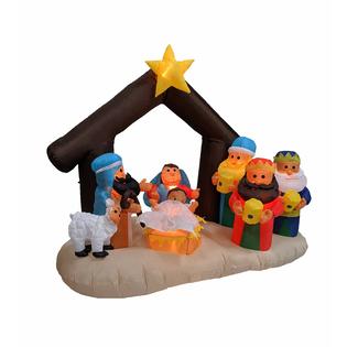 Bzb Goods 6 Foot Christmas Inflatable Nativity Scene With Three
