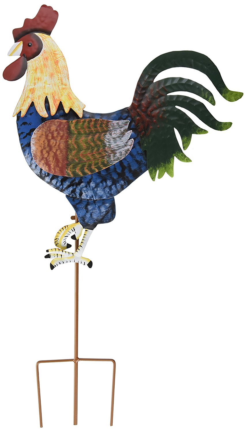 Maple Lane Creations 348356 Rooster Garden Stake Outdoor Metal