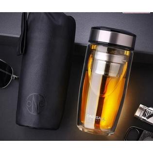 Oneday Glass Mugs Coffee Tea Mug Cups Double Wall Tumbler Water Bottle With Tea Infuser Oneday Glass Mugs Coffee Tea Mug Cups Double Wall Tumbler Water Bottle With Tea Infuser