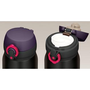 Thermos Jnl 602 Mtbk Stainless Vacuum One Push Slim Thermos Bottle 0 6l Black