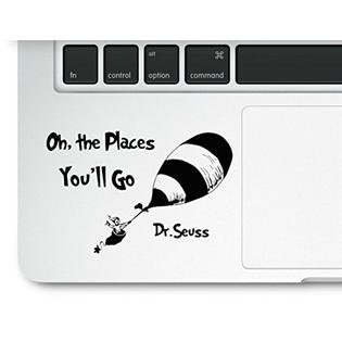 Decorus Decals Dr Seuss Motivational Life Quote Oh The Places You Ll Go Clear Vinyl Printed In