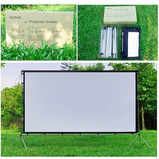 M2120 Vamvo Outdoor Indoor Projector Screen with Stand Foldable
