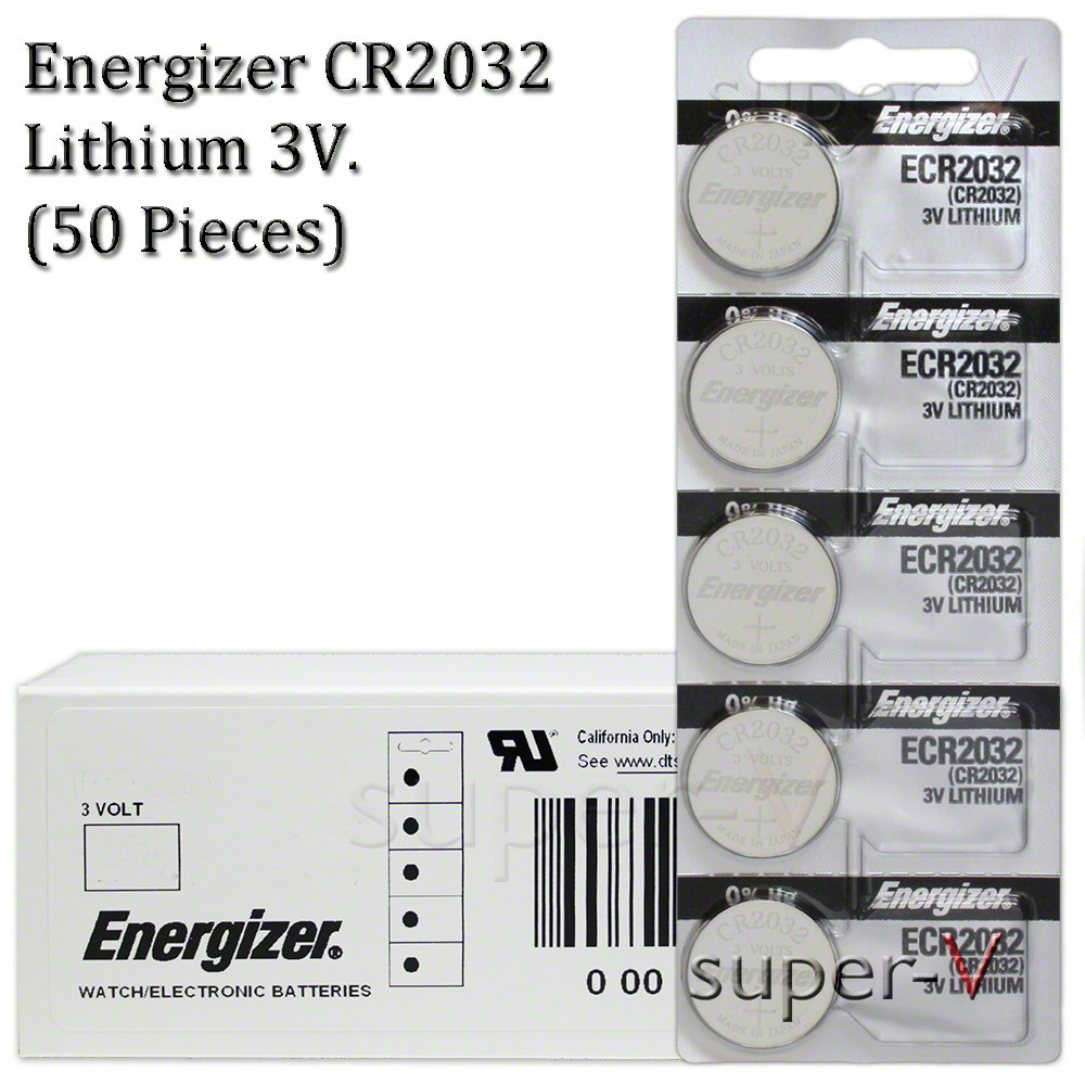 Energizer Cr2032 3v Lithium Coin Batteries Ecr2032 50 Coin Cells Tracking