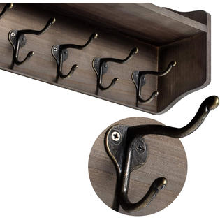 Y Me Ym Coat Hooks With Shelf Wall Mounted Rustic Wood Entryway Shelf With 5 Vintage