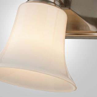 Home Decorators Collection 4 Light Bathroom Sconce Satin Nickel Opal Glass Shades Stylish Frame Wall Mount