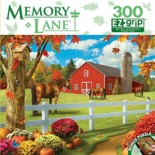 Masterpieces Memory Lane Rolling Pastures 300 Piece Ez Grip Jigsaw Puzzle