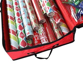 Primode Wrapping Paper Storage Bag With Pockets Long Gift Wrap