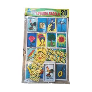 Naipes Gacela Loteria Mexicana Family Board Game Set of 20 Jumbo