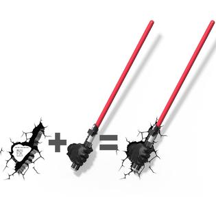 3d Lightfx Star Wars Lightsaber Night Light Darth Vader Hand 3d Home Deco Cordless Black