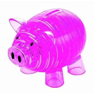 Bepuzzled Original 3d Crystal Puzzle Brain Teaser Translucent Crystalline Deluxe Pig Bank