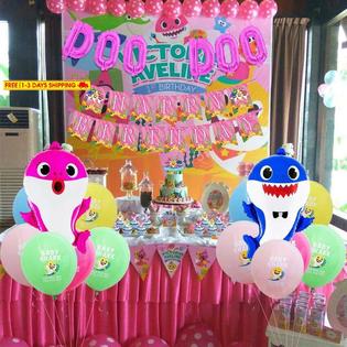 Ferod Ferod Baby Shark Balloons Shark Party Supplies For Baby
