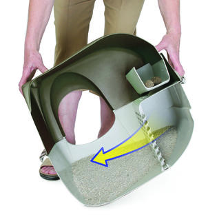 Roll N Clean Omega Paw Brown Taupe Self Cleaning Litter Box Large 620661663422 Wqmp