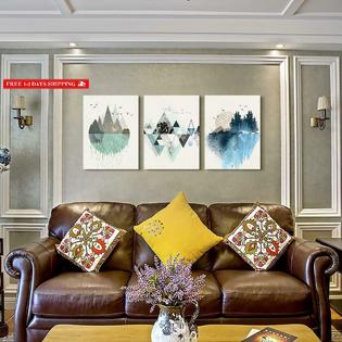 N A Abstract Mountain In Daytime Canvas Prints Wall Art Paintings