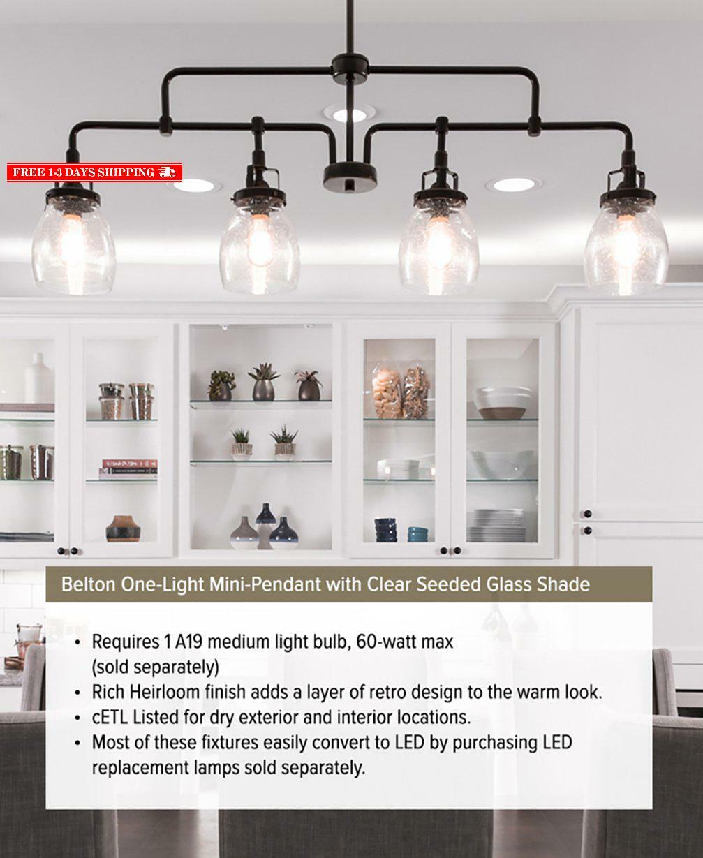 Sea Gull Lighting 6114501 782 Belton One Light Mini Pendant With 782 Belton One Light Mini Pendant