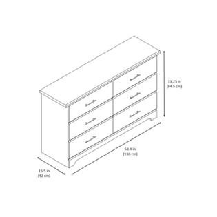 Storkcraft 6 Drawer Dresser Storage Wood Composite Cherry Kids