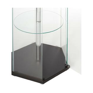 Coaster Home Curio Cabinet Storage Hexagon Shaped Black Finish