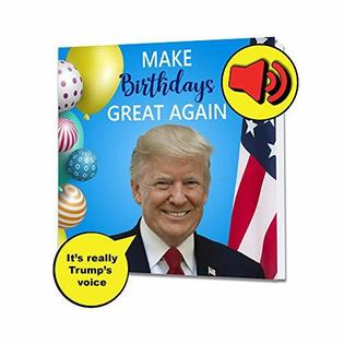 Fole Inc Singing President Trump Birthday Greeting Card Real