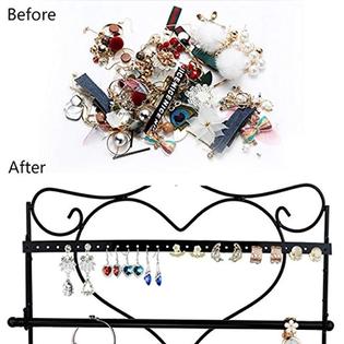 Rbenxia Jewelry Organizers Wall Mount Heart Shape Hanging Earring