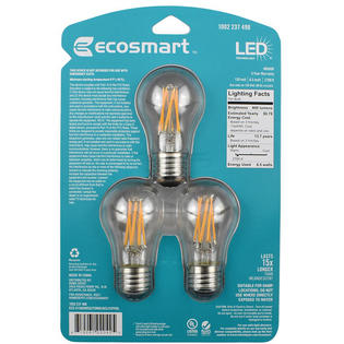 Ecosmart Light Bulb Led 60 W Clear Glass Decorative Filament
