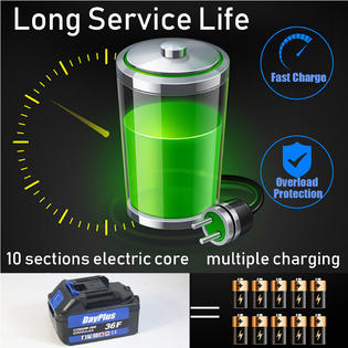 Dayplus 1/2 inch cordless impact wrench battery charger powerful 18V Brushless LED light 1 2 inch cordless impact wrench with battery and charger