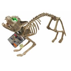 Halloween 45cm Motion Sensor Light Up Cat Skeleton Scary Party