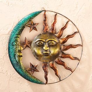 Collections Etc Sun Star Half Moon Wall Decor Indoor Outdoor Half Moon Wall Decor Indoor Outdoor