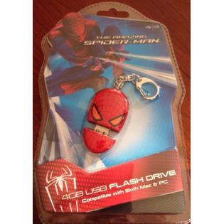 Sakar Marvel Comics 46045 Back To School Spider Man 4gb Usb Flash Drive Key Chain Mac Or Pc New