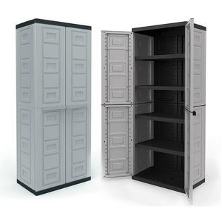 P 97037 Outdoor Storage Cabinet Plastic Garage Unit Locker 4 P 97037 Outdoor Storage Cabinet Plastic