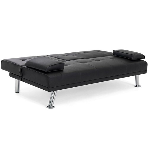 Best Choice Products Modern Faux Leather Convertible Futon