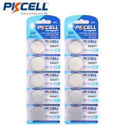 Pkcell Cr2477 3v Button Coin Battery Dl2477 Kcr2477 Lm2477 For Car Remote Watch 10pcs