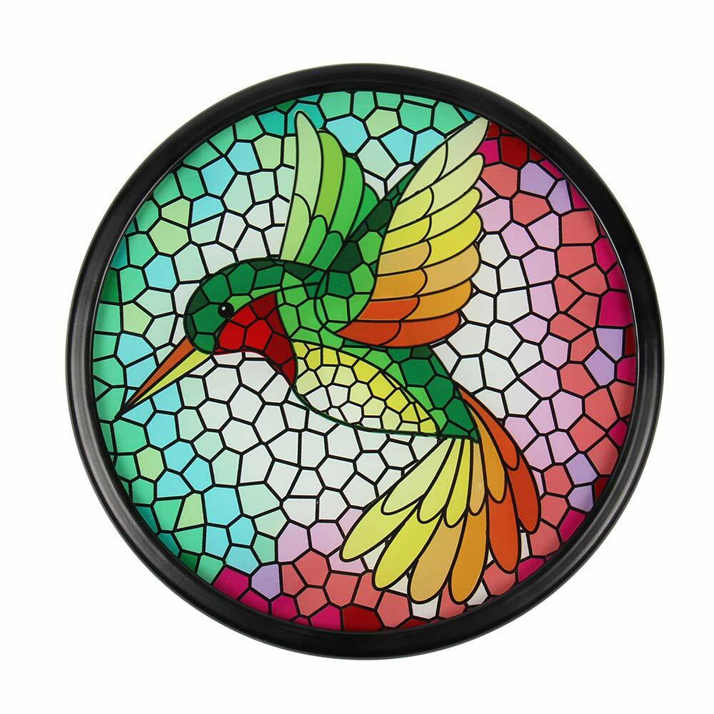 Liffy 9503 Round Small Accent Side Table Mosaic Design Patio