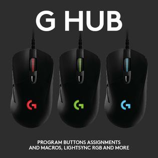 910 Logitech G403 Hero Gaming Mouse Lightsync Rgb 16k Dpi Lightweight Rubber Grip Ps