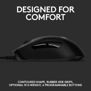 910 Logitech G403 Hero Gaming Mouse Lightsync Rgb 16k Dpi Lightweight Rubber Grip Ps