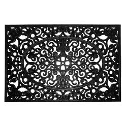Smith Hawken Decorative Black Rubber Door Mat