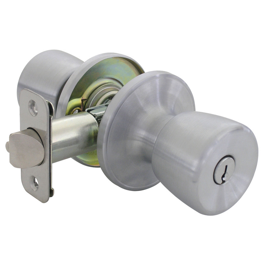 Gatehouse Home Residential Tulip Shaped Keyed Entry Security Front Door Knob Handle Lock