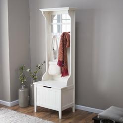 Storage Bench And Hall Tree With Mirror