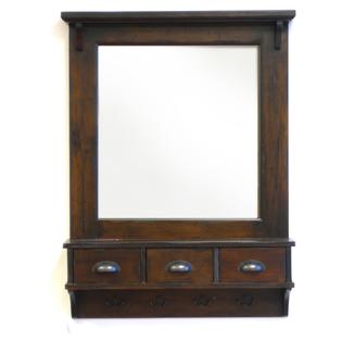 Proman Mirrors For Wall Entryway Mirror With Hooks Drawer Storage