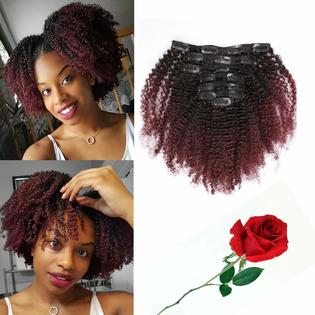 Loxxy Afro Kinkys Curly Hair Extensions Clip In 4b 4c Natural Hair