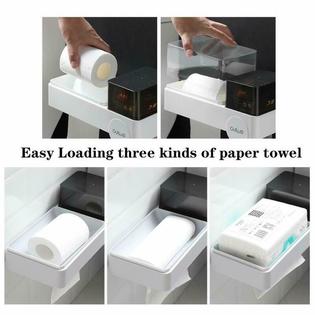Ejayounger Self Adhesive Toilet Paper Holder Multifunction Bathroom Stand Cat Proof New