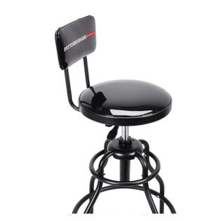 Pittsburgh Automotive 64499 Adjustable Shop Stool Backrest Swivel Garage Work Shop Lift Raise Lower Footrest