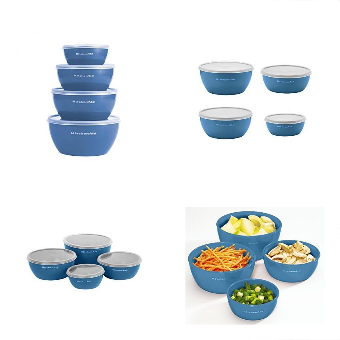 Kitchenaid Prep Bowls W Lids 4 Set Blue Mixing Kitchen Tools Kitchenaid Prep Bowls W Lids 4 Set