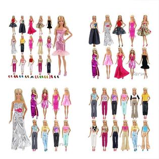 Barwa Barbie Doll 15 Items 5 Sets Fashion Casual Wear Clothes