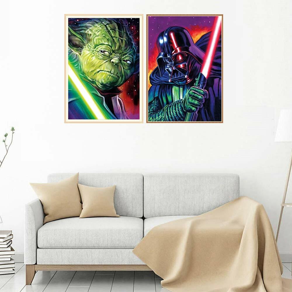 Yzhi 5d Diamond Painting Full Drill Star Wars Diy Painting Diamond Canvas Wall Art