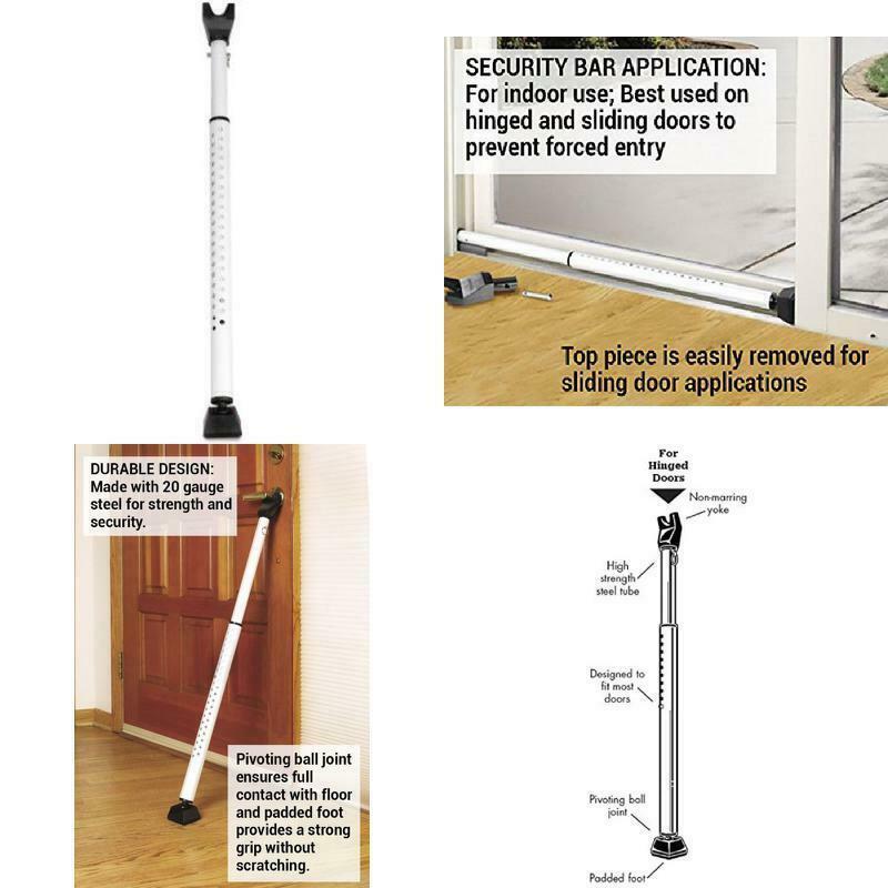 Master Lock Security Home Door Slider Windows Stopper Bar