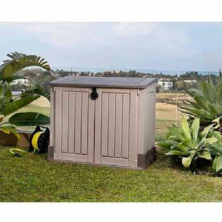 Keter 211166 Beige/Taupe 30-Cu Ft Resin Storage Shed All-Weather ...