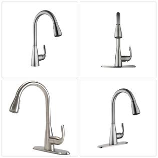 Glacier Bay Kitchen Faucet Stainless Steel Single Handle Hose