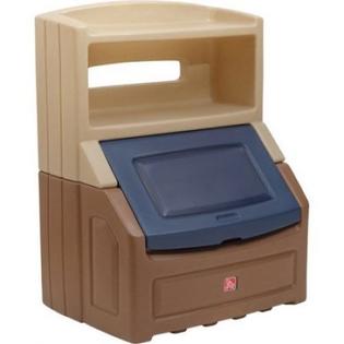 Step2 Lift And Hide Bookcase Storage Chest Blue Toy Box Kids