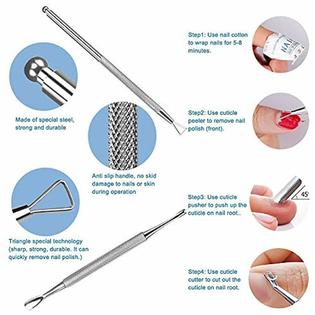 Hifau 7pcs Premium Eyebrow Cuticle Blackhead Trimmer Remover Tool Kits Professional